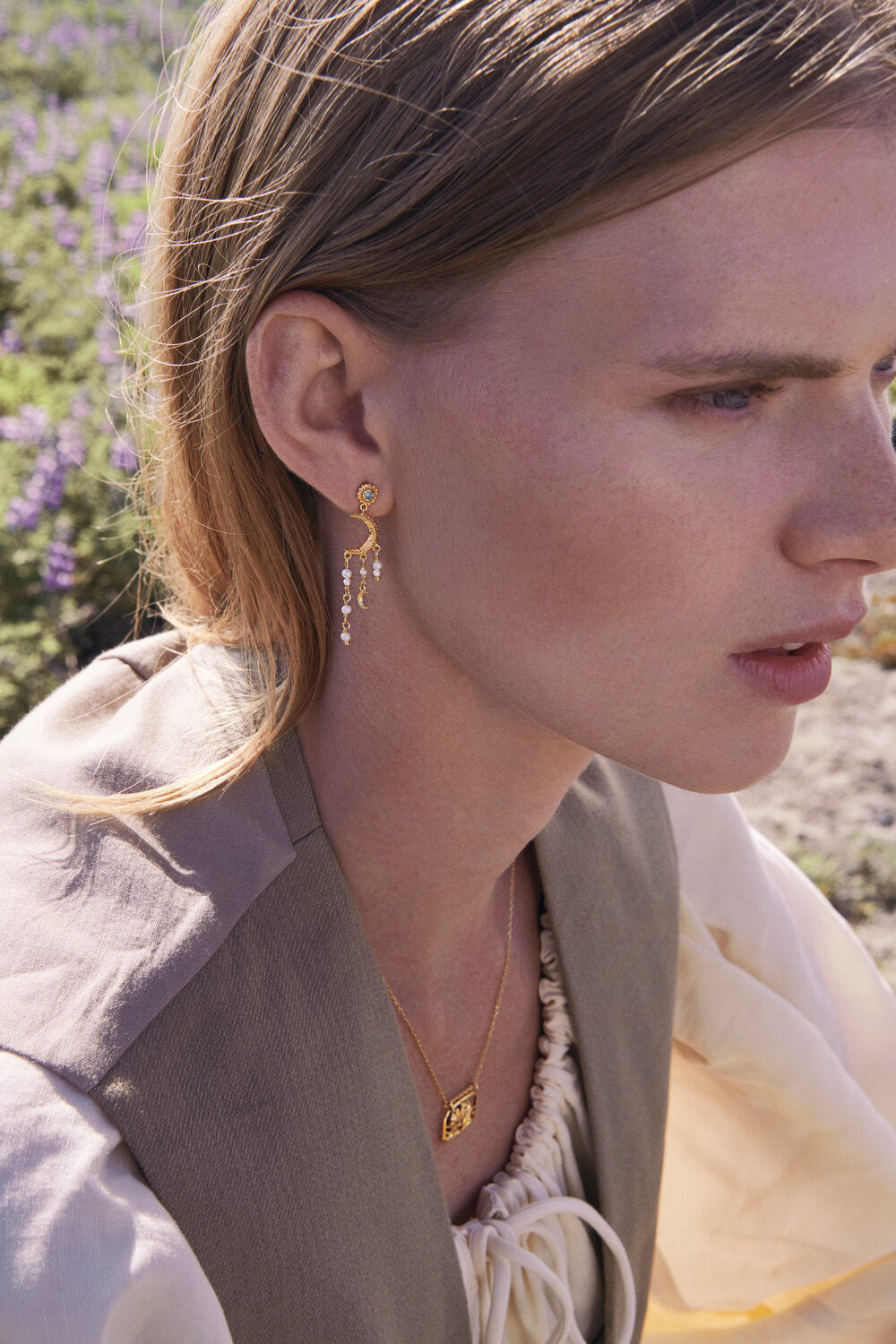 Maanesten Astrea Øreringe - 18 karat forgyldt - Bahne